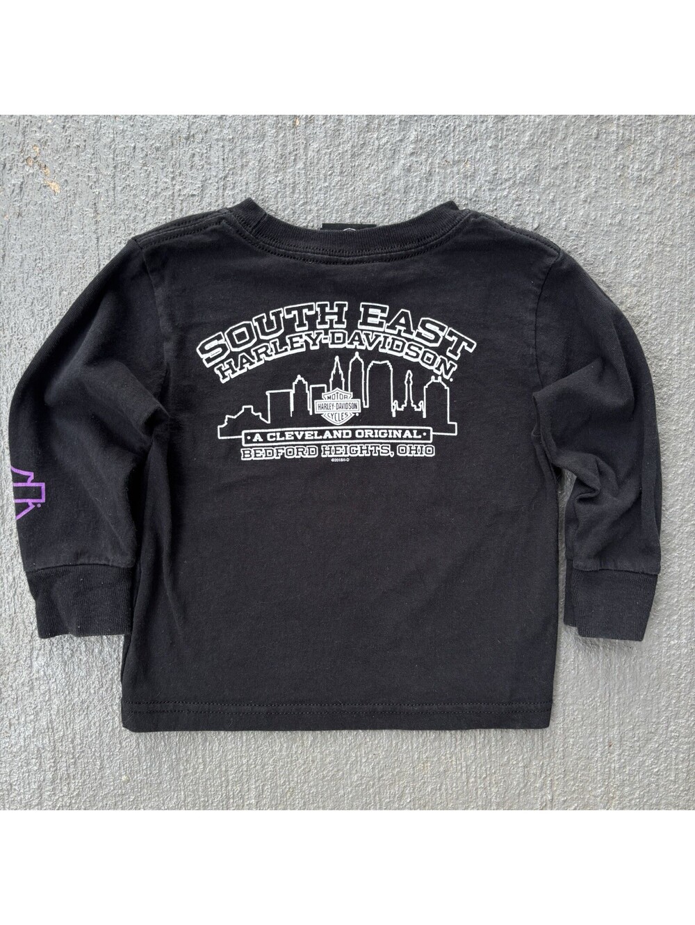 KIDS Harley Davidson Star Cleveland Bedford Heights Ohio Long Sleeve Shirt 3T - Picture 2 of 4